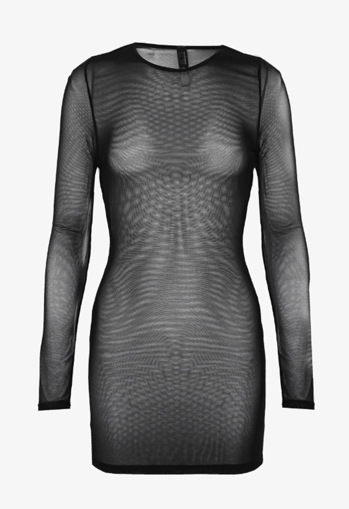 Odvážné, průsvitné minišaty ze síťoviny od značky Ann Summers, přibližná cena 530 Kč. 
