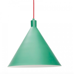 Zelené kovové závěsné světlo Hübsch Yama 40 cm, Hübsch, 3 945 Kč, www.designovynabytek.cz. Pořídíte se slevou 25% během Dnů Marianne.
