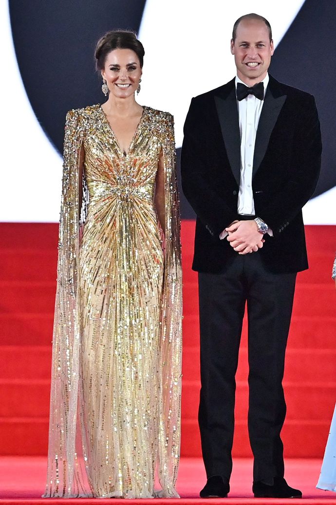 Kate s Williamem na premiéře bondovky No Time To Die v roce 2021.

