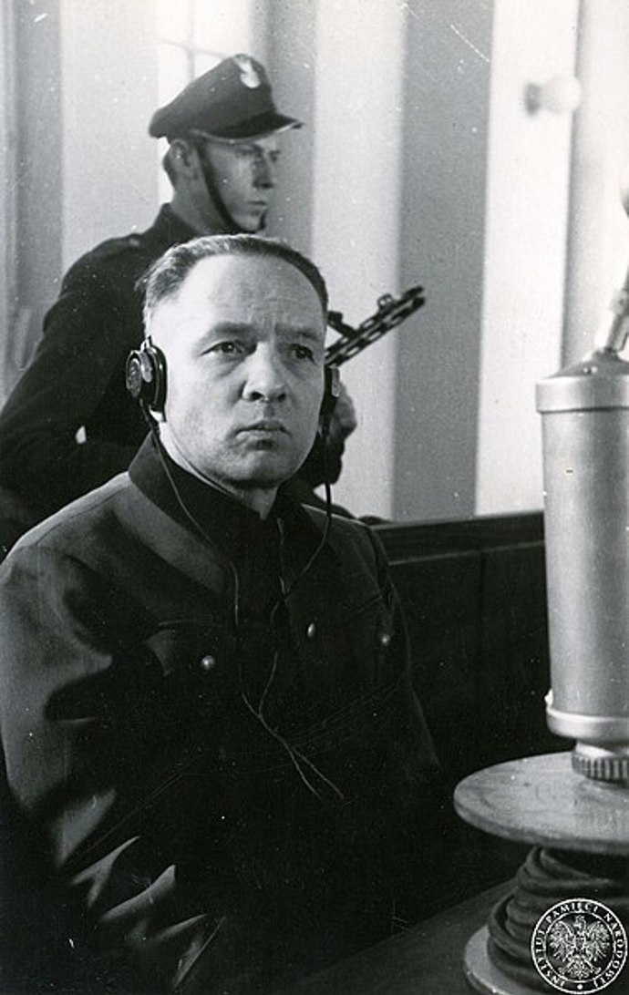 Rudolf Höss při výslechu u soudu
