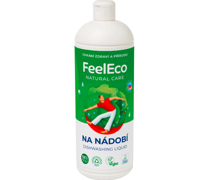 Prostředek na nádobí, ovoce a zeleninu, značka FeelEco, přibližná cena 89,90 Kč.
Prostředek na nádobí, ovoce a zeleninu, značka FeelEco, přibližná cena 89,90 Kč.