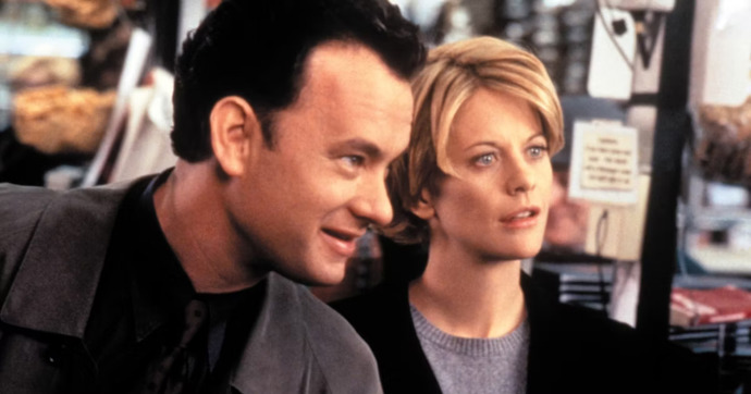 Meg Ryan a Tom Hanks ve snímku Samotář v Seattlu (1993). Jejich vztah rovněž zůstal pouze na obrazovkách
