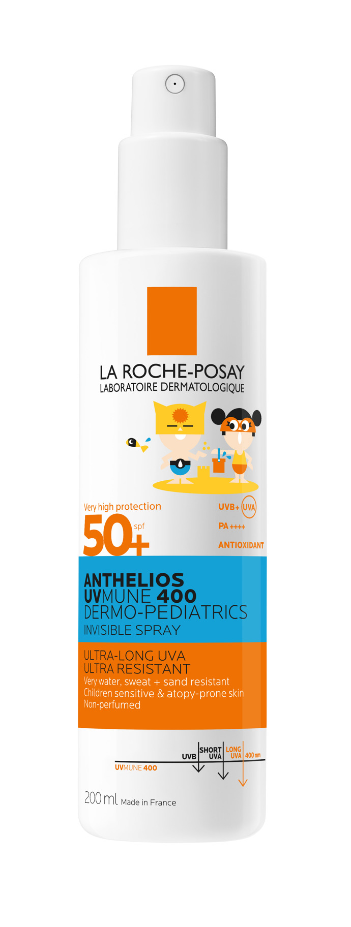 Neviditelný a ultralehký sprej Anthelios UVMune 400 Dermo-Pediatrics ochraňuje i před nejzákeřnějšími UV paprsky. Je vysoce odolný a chrání přirozenou kožní bariéru. Šetrný k dětské pokožce. 899 Kč
