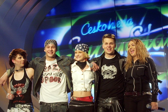 Finálová pětka prvního ročníku soutěže Česko hledá SuperStar
