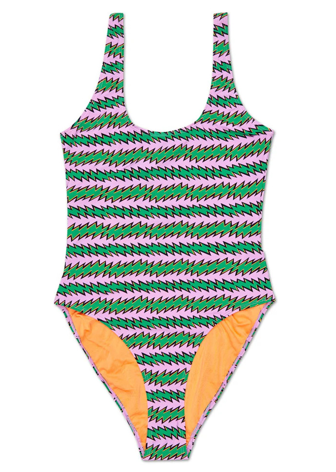 Zeleno-růžové dámské plavky s pruhy, vzor Rock´n Roll Stripe, 509 Kč
Zeleno-růžové dámské plavky s pruhy, vzor Rock´n Roll Stripe, 509 Kč