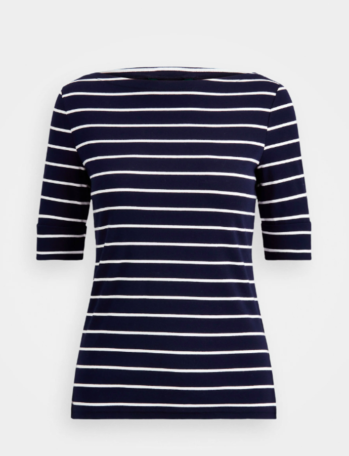 BOAT NECK - Triko s potiskem, značka Lauren Ralph Lauren, přibližná cena 1326 Kč. 
