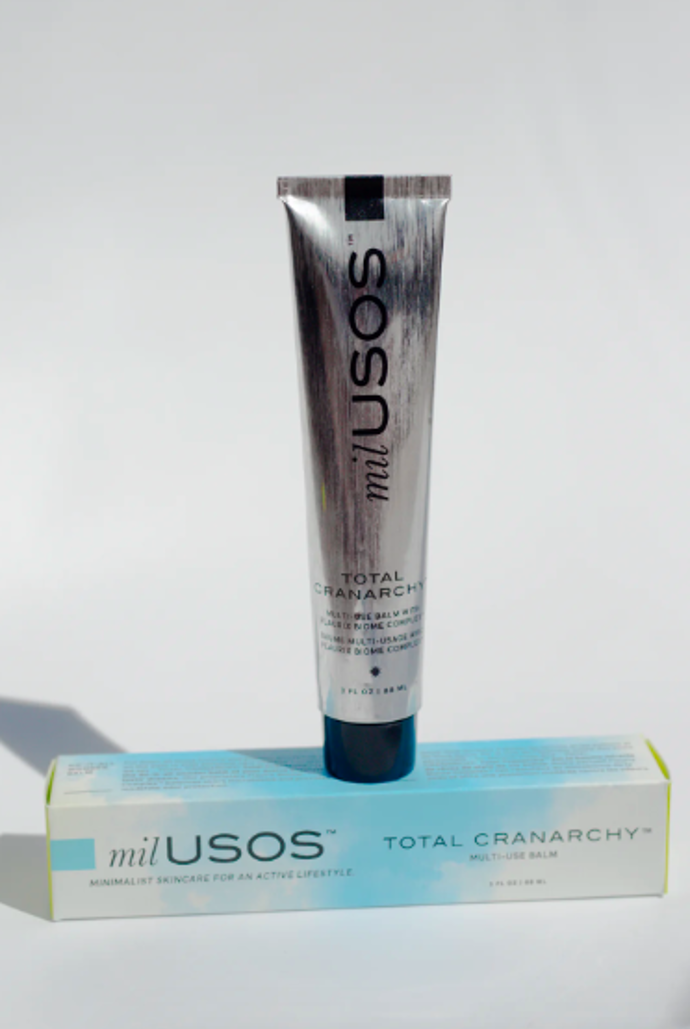 Total Cranarchy Multi-Use Balm, značka MIL USOS, přibližná cena 52.00 $. 
