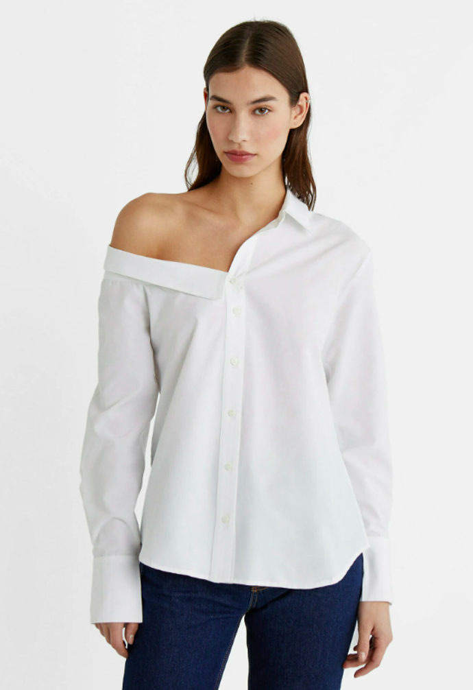 ASYMMETRIC - Košile, znaška Stradivarius, přibližná cena 549 Kč. 
