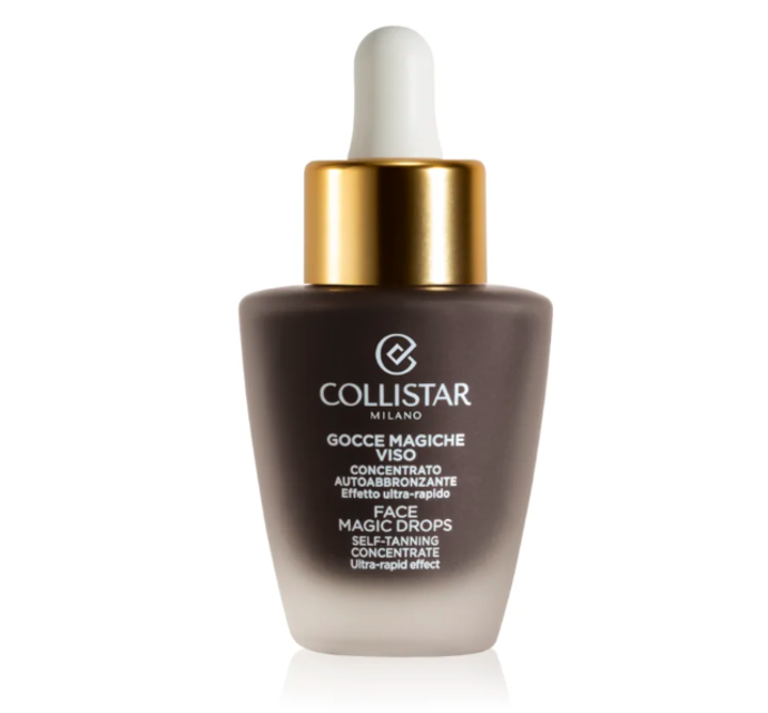 Magic Drops Face Self-Tanning Concentratesamoopalovací koncentrát na pleť, značka Collistar, přibližná cena 980 Kč. 
