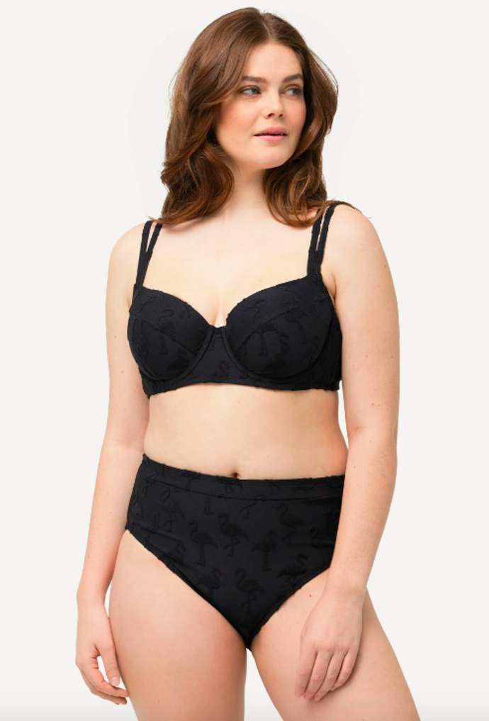 TEXTURED FLAMINGO UNDERWIRE SET - Bikiny, značka Ulla Popken, přibližná cena Ulla Popken.
