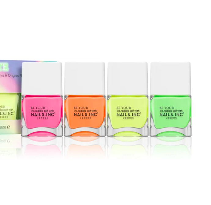 Neon Lite Nail Polish Set, Nails Inc., 857 Kč.
Neon Lite Nail Polish Set, Nails Inc., 857 Kč.