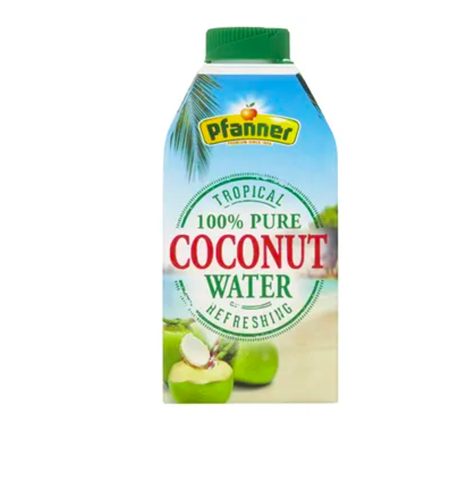 Kokosová voda 100% 500 ml, PFANNER, 75 Kč. 
