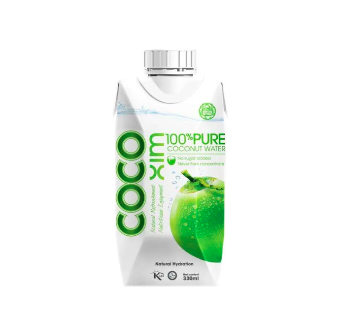 100% Pure - kokosová voda, 330 ml, Cocoxim, 49 Kč. 

