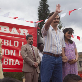 Maria Victoria Henao a Pablo Escobar v seriálu Narcos
