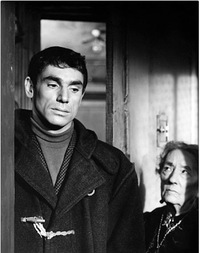 Robert Hossein v začátcích své kariéry ve filmu Zločin a trest (1956)
Robert Hossein v začátcích své kariéry ve filmu Zločin a trest (1956)