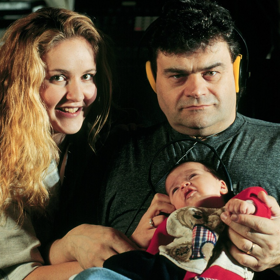 Manželé s dcerou Klárou, která zemřela na leukémii
