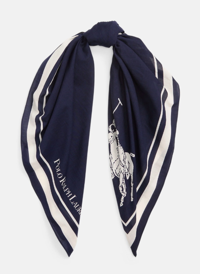 BIG PONY COTTON SCARF - ŠÁTEK, POLO RALPH LAUREN, 2140 Kč. 
