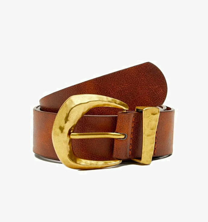 WITH AN IRREGULAR HAMMERED BUCKLE - Pásek, Stradivarius, 394 Kč. 
