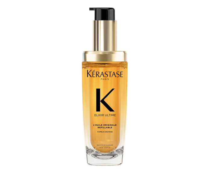 Olej pro všechny typy vlasů Kérastase Elixir Ultime L'Huile Orginale Refillable - 75 ml, Kérastase, 1415,- Kč
Olej pro všechny typy vlasů Kérastase Elixir Ultime L'Huile Orginale Refillable - 75 ml, Kérastase, 1415,- Kč