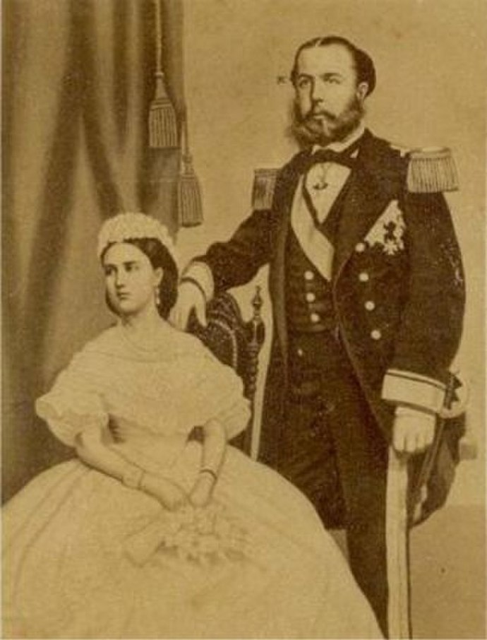 Charlotta Belgická a Maxmilián
