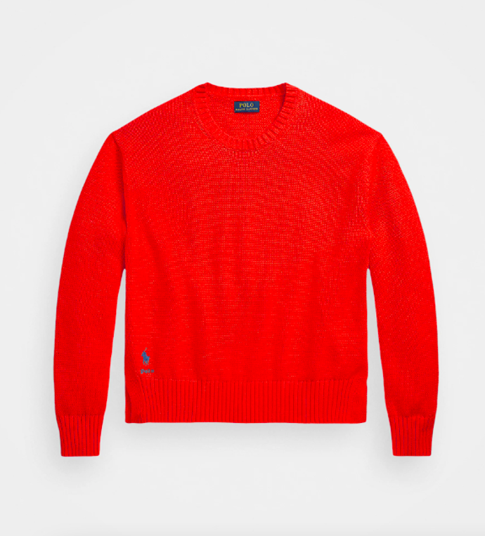 Červený svetr, Polo Ralph Lauren, 4060 Kč
