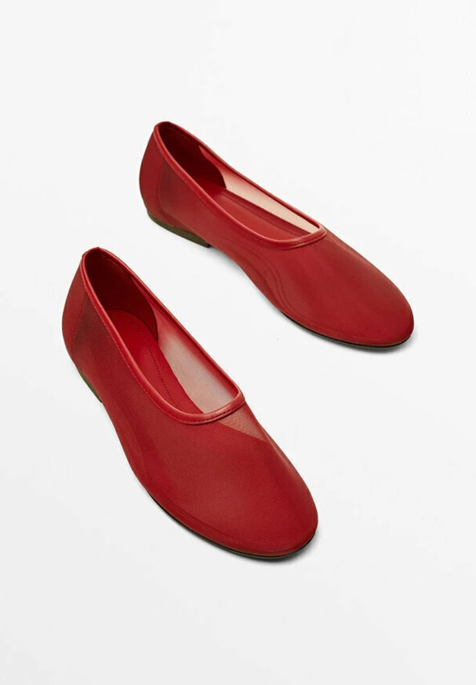 Síťované baleríny, Massimo Dutti, 2 295 Kč

