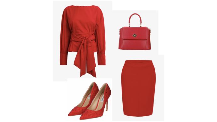 Ďábelský outfit á la Samantha.

MIDI ERYKA - Pouzdrová sukně, Karko, 1733 Kč. 
LONG SLEEVE WRAP REGULAR FIT - Blůza, Next, 1530 Kč. 
Lodičky na vysokém podpatku, Steve Madden, 4760 Kč. 
Taška s příčným popruhem, Usha, 3031 Kč. 
