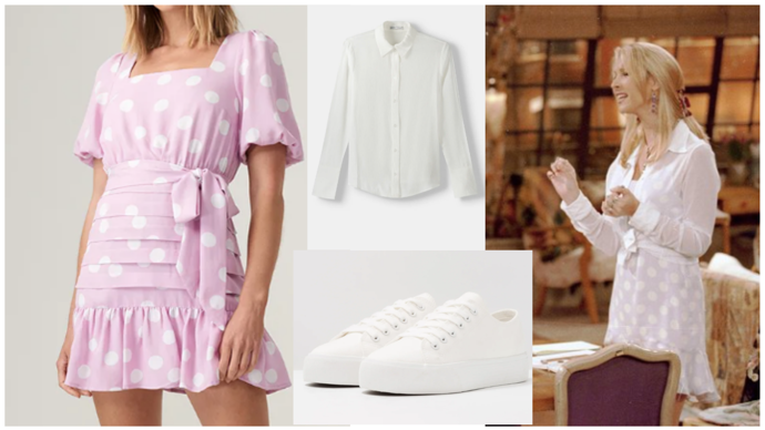 MARLIA - Denní šaty, THE FATED, 2999 Kč. 
LONG SLEEVE CREPE - Košile, Bershka, 499 Kč. 
Tenisky, Anna Field 630 Kč. 
