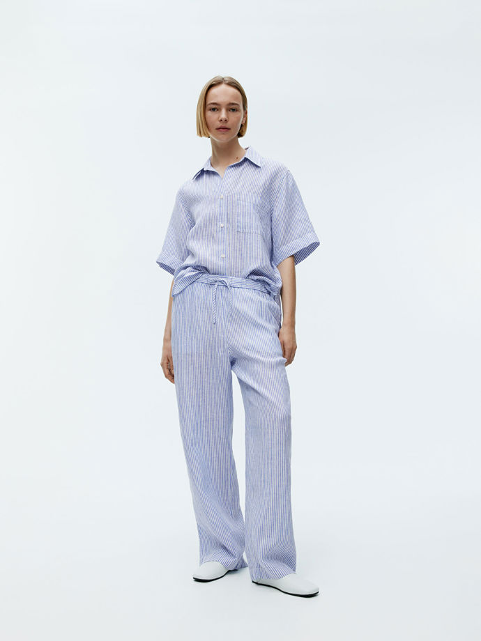 Pruhované kalhoty, Arket, 59 eur
