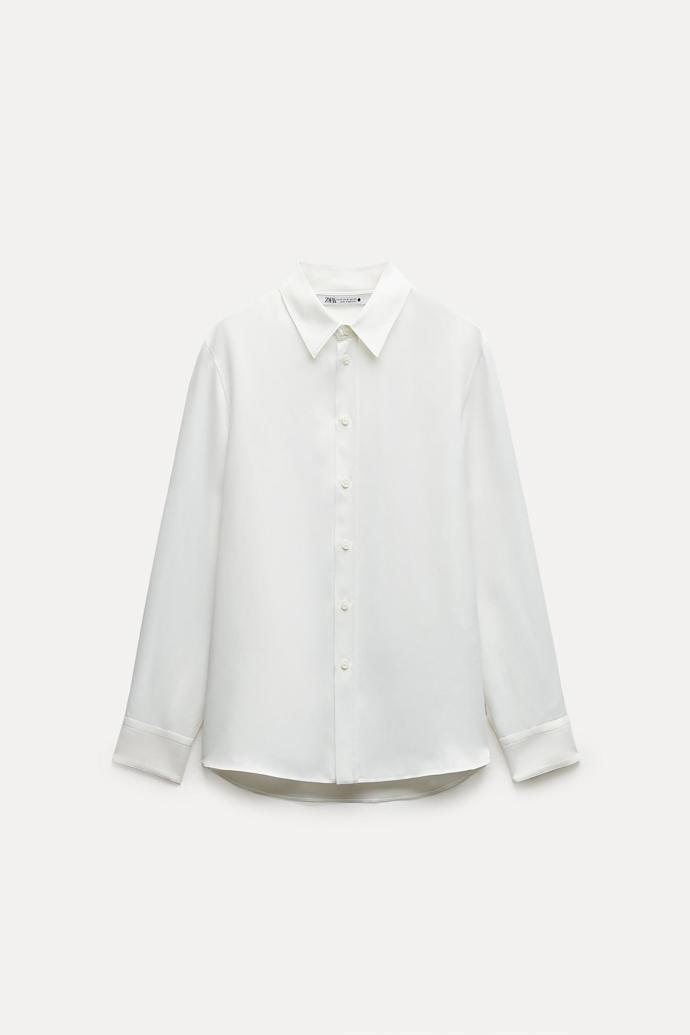 Saténová košile, Zara, 799 Kč
