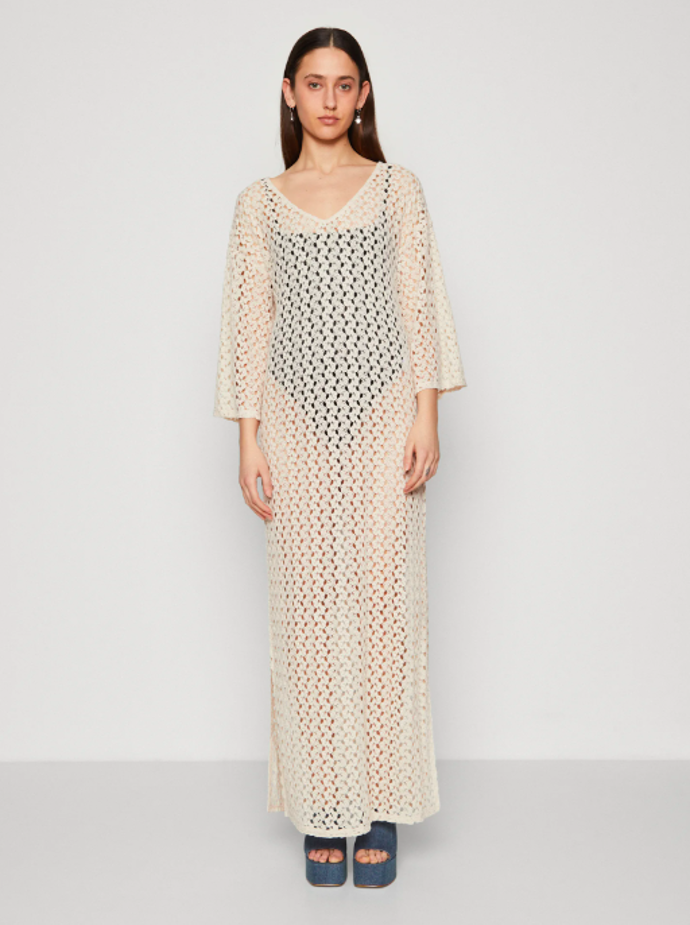 ONLLION 3/4 V NECK DRESS - Pletené šaty, ONLY Tall, 1010 Kč. 
