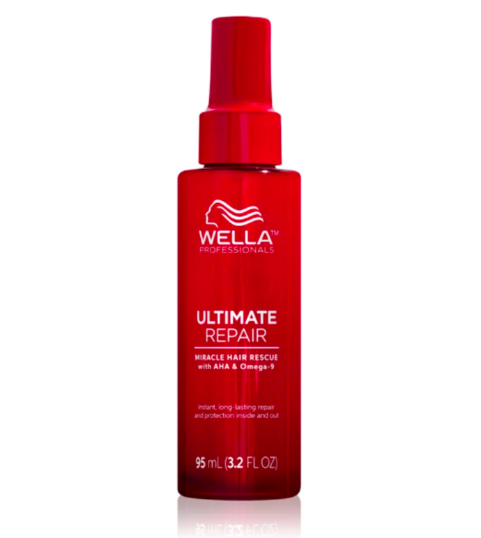 Ultimate Repair Miracle Hair Rescuebezoplachové sérum ve spreji pro poškozené vlasy, Wella Professionals, 1165 Kč. 
