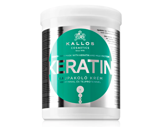 Keratinmaska na vlasy s keratinem, Kallos, 432 Kč. 
