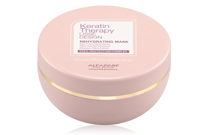 Keratin Therapy Lisse Designre hydratační maska pro lesk a hebkost vlasů, Alfaparf Milano, 448 Kč. 
