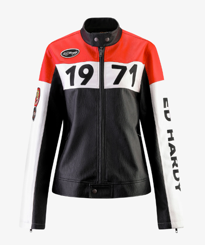 MOTO BIKER - Bunda z umělé kůže, Ed Hardy, 4770 Kč. 
