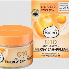 Pleťový denní krém Q10 Energy proti vráskám nabízí vaší pleti maximální péči, a to po dobu 24 hodin. S obsahem vitamínu C pleť chrání, posiluje a dodává pleti novou energii a zmírňuje známky prvních vrásek. Lehká textura pleťového krému se rychle vstřebává a viditelně zlepšuje vzhled pleti. 75 Kč

