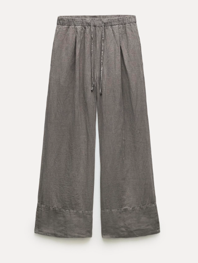 KALHOTY PALAZZO ZE 100% LNU ZW COLLECTION, Zara, 1199 Kč. 
