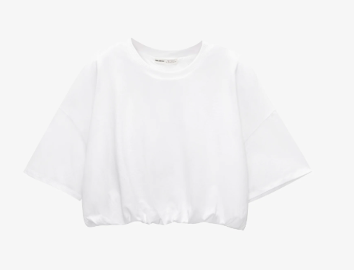 SHORT SLEEVE BALLOON - Jednoduché tričko, PULL&BEAR, 499 Kč. 
