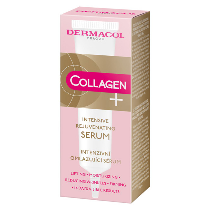 Collagen+ intenzivní omlazující sérum bojuje proti viditelným známkám stárnutí pleti. Díky vysokému obsahu kolagenu, kyseliny hyaluronové a dalších účinných látek pleť vyhlazuje a omlazuje. Vysoce účinné tvarující sérum na obličej navrací pleti elasticitu, vyplňuje vrásky a efektivně zabraňuje jejich vzniku. 199 Kč
