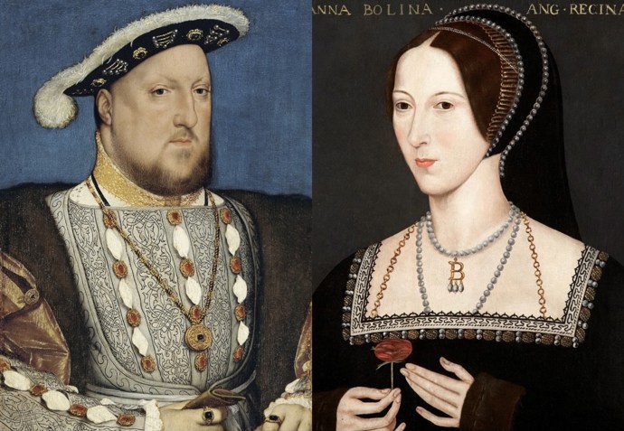 Alžbětini rodiče, Jindřich VIII. a Anna Boleynová, která byla popravena do tří let po Alžbětině narození.
