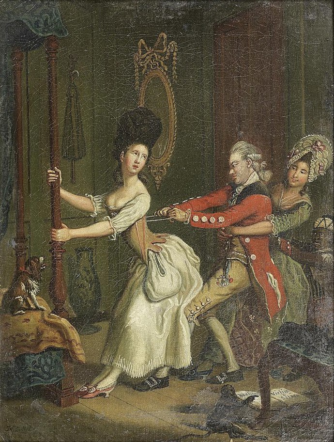 Dostat se do korzetu vyžadovalo asistenci
