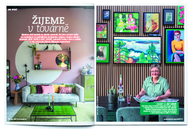 Jak bydlí Cocky miluje design a svůj byt v bývalé továrně si vybavila bláznivě inspirativně. Její kombinace barev, výrazných tapet a crazy dekorací jsou úžasné!