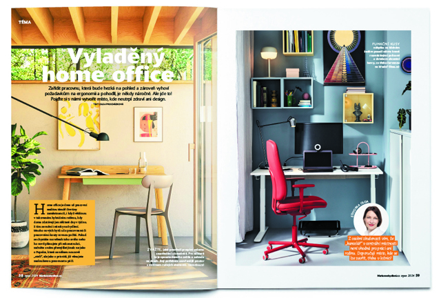 Téma Vylaďte si home office jako dokonalé zázemí pro práci i kreativitu. Víme, jak spojit krásu, ergonomii a komfort!