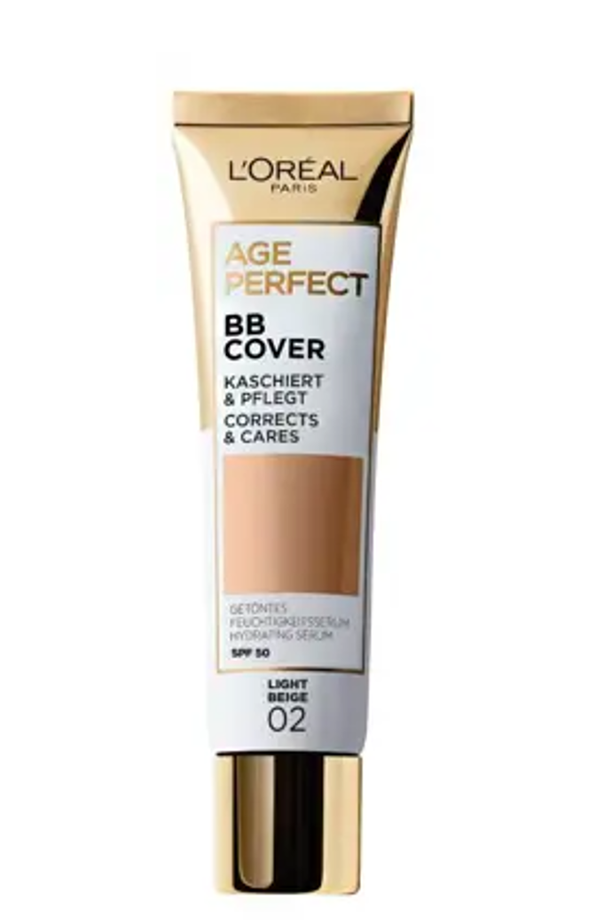 BB Cover krém Age Perfect (L'Oréal Paris)

Tento BB krém pleť hloubkově hydratuje a kryje různé nedokonalosti pleti, mezi nimi i tmavé skvrny na tváři. Složení obohacené o hydratační sérum a vitamín B3 pro péči o vaši pleť a díky lehké textuře pleť nezatěžuje. Díky střednímu krytí pleť přirozeně sjednotí a dodá omlazený vzhled pleti.

Cena: 330 Kč
