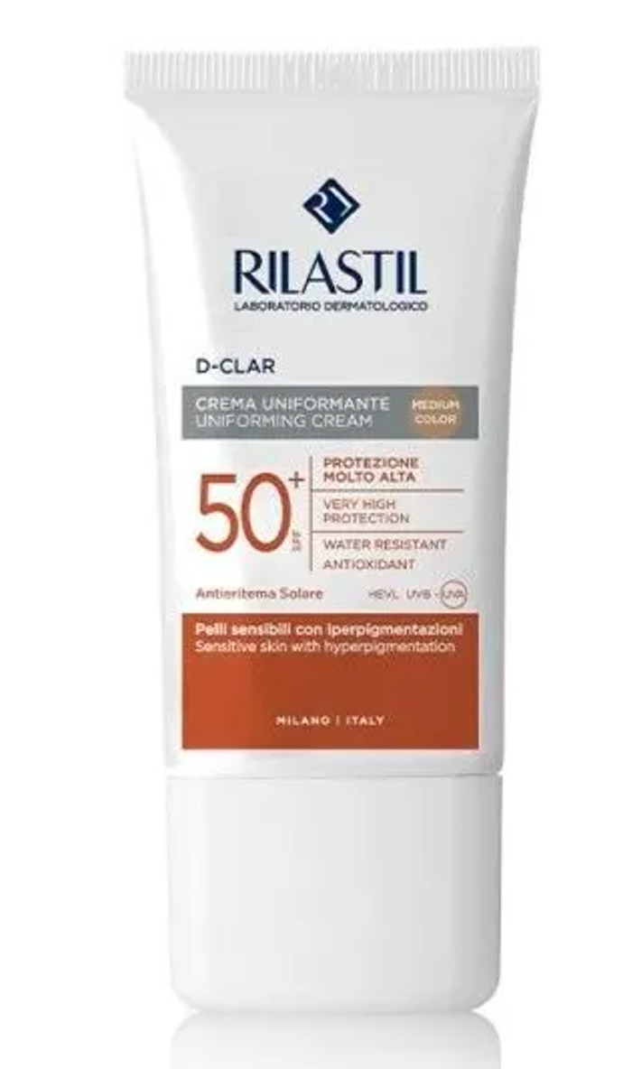 Tónující ochranný krém Medium SPF50+ Rilastil 

Tento produkt rozhodně stojí za pozornost. Redukuje tmavé skvrny a sjednocuje vzhled pokožky. Chrání před sluncem. Vypíná a obnovuje pružnost. Měla jsem možnost testovat jej delší dobu a mohu ho doporučit.

Cena: 509 Kč
