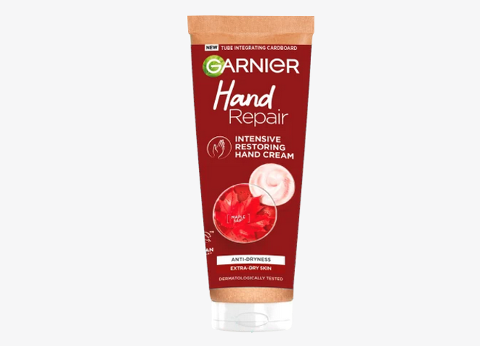 Garnier Repair intenzivní obnovující krém na ruce je obohacený o výtažek z javorové mízy, a díky tomu poskytuje dlouhotrvající hydrataci. Krém je vhodný pro velmi suchou pokožku rukou, kterou hydratuje a zanechává ji jemnou a pružnou.

Cena: 109 Kč

