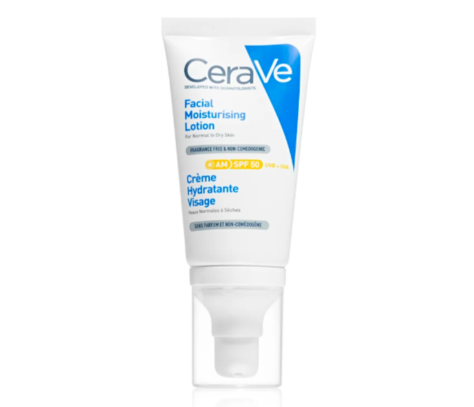 hydratační krém SPF 50, CeraVe, 449 Kč.
hydratační krém SPF 50, CeraVe, 449 Kč.