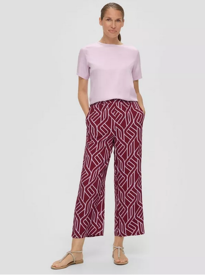 Culottes kalhoty z viskózy s grafickým vzorem, 2199 Kč
