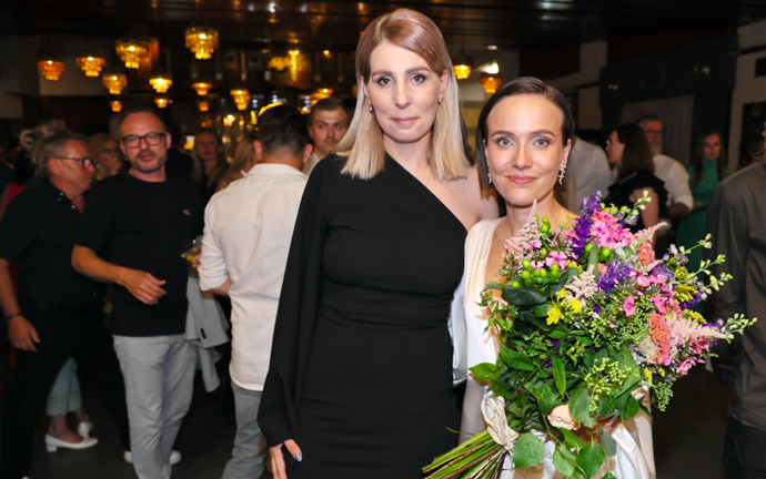 Michaela s Terezou na slavnostní premiéře filmu
