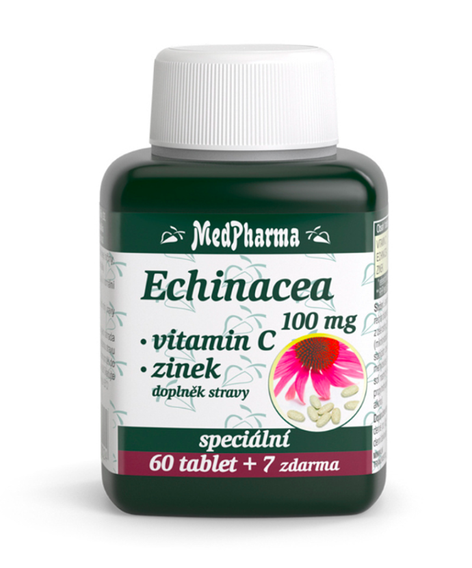 Echinacea 100 mg + vitamin C + zinek, MEDPHARMA, 166 Kč.
Echinacea 100 mg + vitamin C + zinek, MEDPHARMA, 166 Kč.